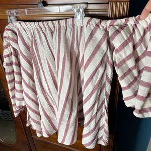 Off the shoulder pink summer top